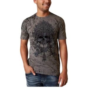 Vintage 90s Affliction Indian Skull Reversible T-Shirt Men’s‎ Size Small